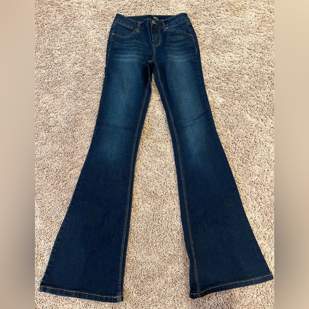1822 Denim Dark Blue Flare Jeans